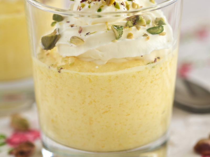 Mango & Lime Mousse with Ginger Nut Crunch